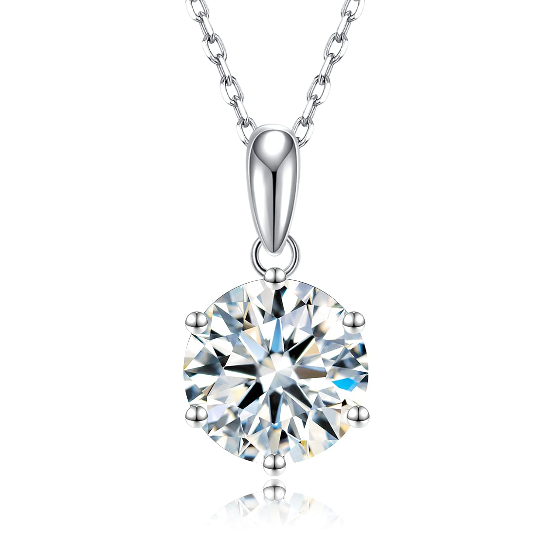 0.5-5CT Moissanite Pendant Necklace