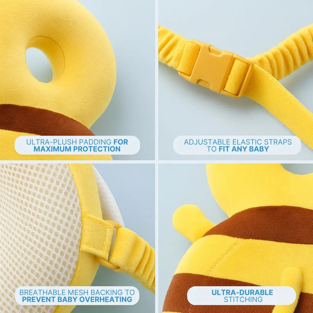 Snugly breathable plush and adjustable straps